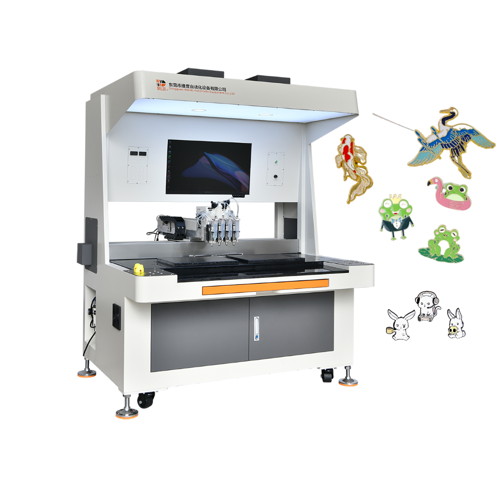 Animal enamel pin collection badge filling machine